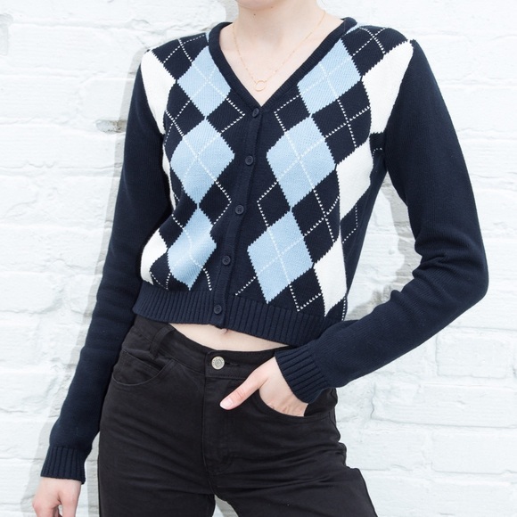Brandy Melville Tops - NWT Brandy Melville Argyle Sweater